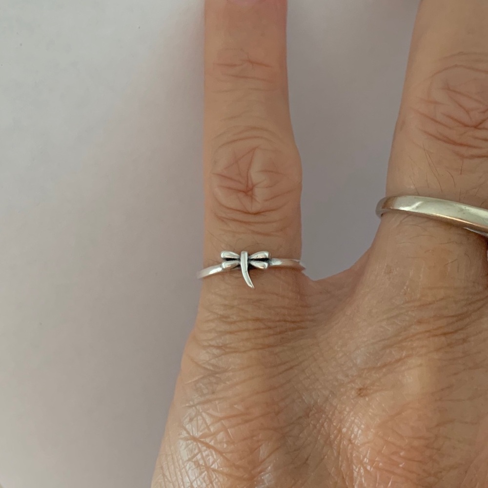 Sterling Silver Tiny Dragonfly Toe Ring - image 4